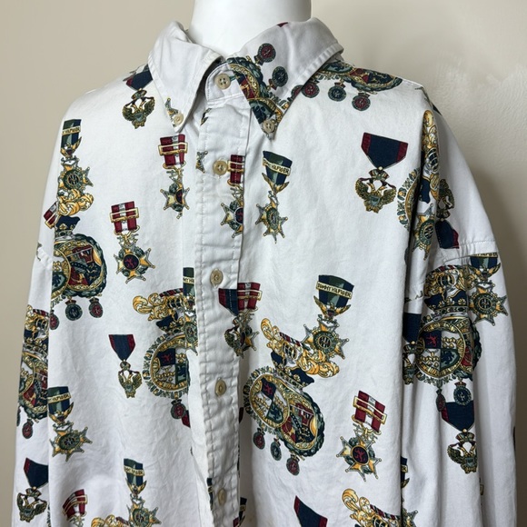Vintage Tommy Hilfiger 90s button down crest shirt men’s XL - Picture 1 of 5